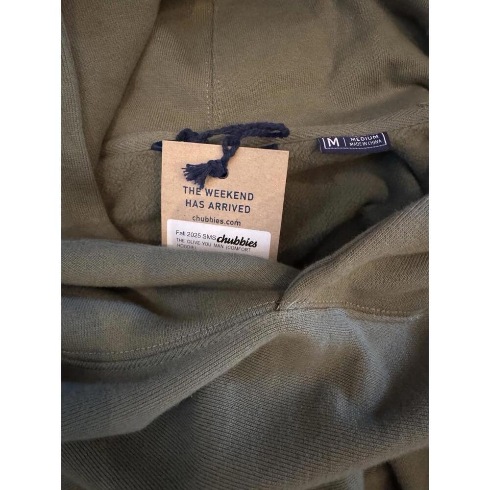 NEW Chubbies Fall 2025 THE OLIVE YOU MAN (COMFORT HOODIE) Sample. NWT - Picture 5 of 6